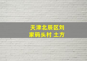 天津北辰区刘家码头村 土方